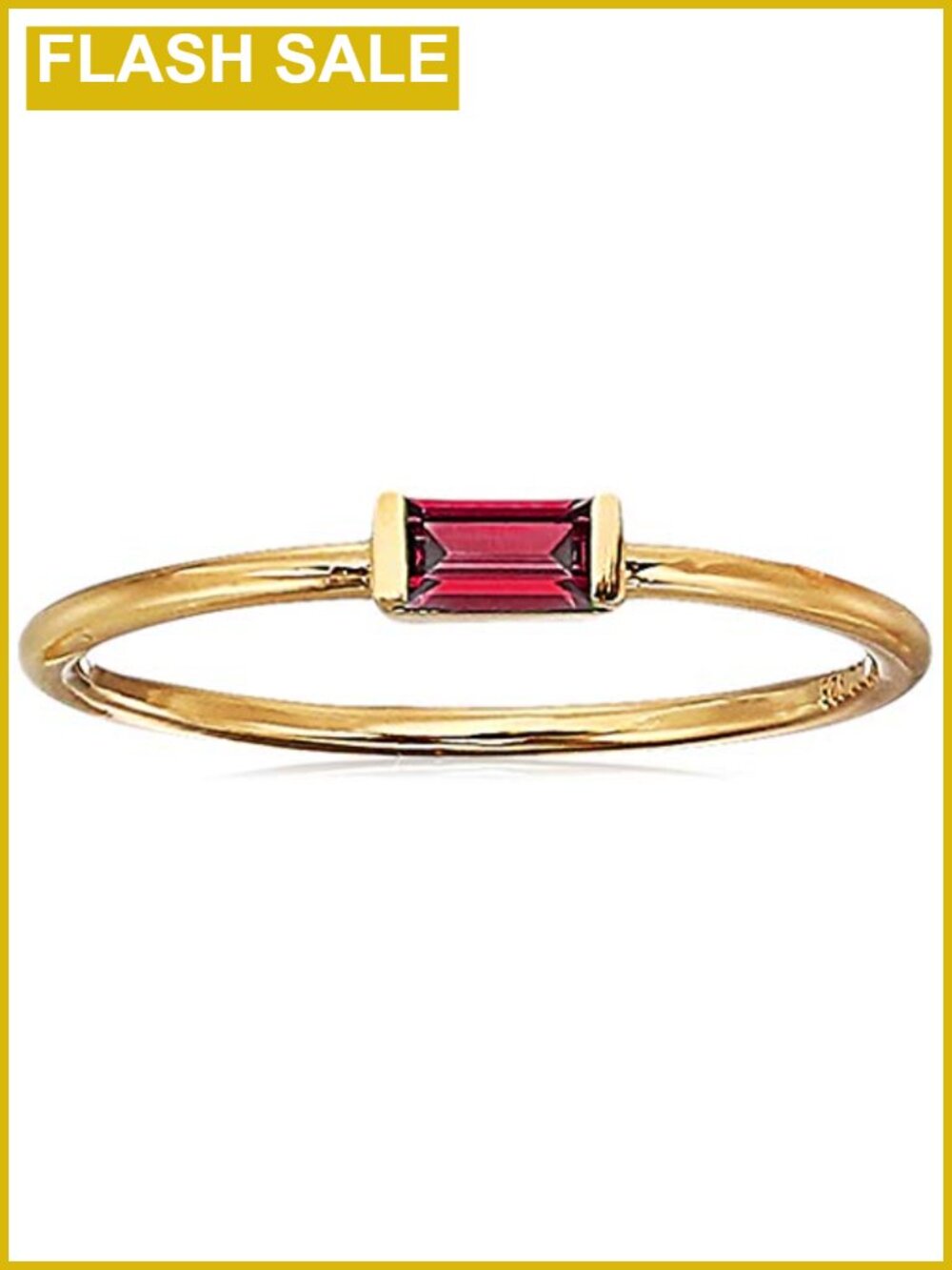 18K Yellow Gold Plated Sterling Silver Cubic Zirconia Stackable Ring Size 9